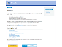 Tablet Screenshot of numpy.org